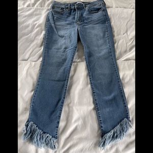 Jeans With Fringe - Sophia Jeans by Sophia Vergera - Rosa Curvy Ankle